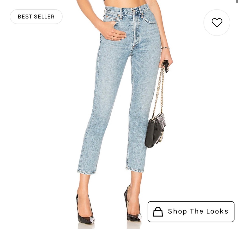 AGOLDE Riley High Rise Straight Leg Crop, size 27